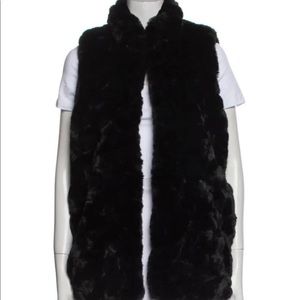 Rachel Zoe Black Faux Fur Vest